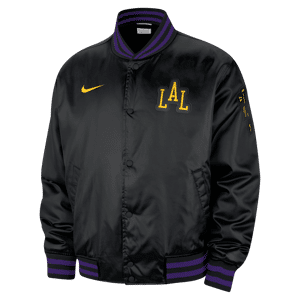 Los Angeles Lakers 2023/24 City Edition Nike NBA-jakke til mænd - sort sort L
