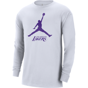 Langærmet Los Angeles Lakers Essential Jordan NBA-T-shirt til mænd - hvid hvid L