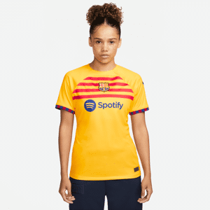 FC Barcelona 2023/24 Stadium Fourth Nike Dri-FIT-fodboldtrøje til kvinder - gul gul L (EU 44-46)
