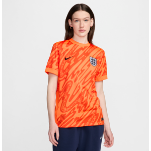 England 2024 Stadium Goalkeeper Nike Dri-FIT Replica-fodboldtrøje med korte ærmer til kvinder - Orange Orange L (EU 44-46)