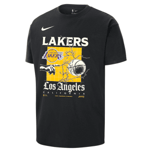 Los Angeles Lakers Courtside Nike NBA Max90-T-shirt til mænd - sort sort XXL