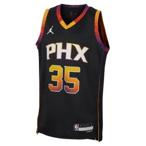 Kevin Durant Phoenix Suns Statement Edition Jordan Dri-FIT NBA Swingman-trøje til større børn - sort sort M