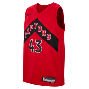 Pascal Siakam Toronto Raptors Icon Edition 2022/23-Nike Dri-FIT NBA Swingman-trøje til større børn - rød rød S