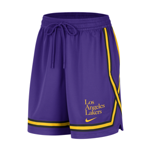 Los Angeles Lakers Fly Crossover Nike Dri-FIT NBA-basketballshorts med grafik til kvinder - lilla lilla XL (EU 48-50)