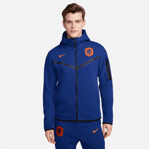 Holland Tech Fleece Windrunner Nike Football-hættetrøje med lynlås til mænd - blå blå XXL