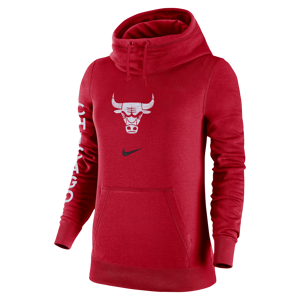 Chicago Bulls Club Fleece 2023/24 City Edition-Nike NBA-hættetrøje med tragthals til - rød rød L (EU 44-46)