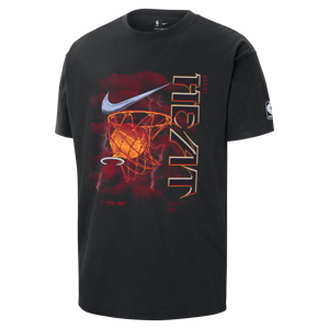 Miami Heat Courtside Max90 Nike NBA-T-shirt til mænd - sort sort M