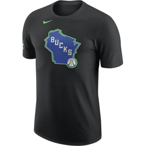 Milwaukee Bucks City Edition Nike NBA-T-shirt til mænd - sort sort L