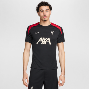 Maskinstrikket Liverpool FC Strike Third Nike Dri-FIT-fodboldtrøje med korte ærmer til mænd - sort sort XXL