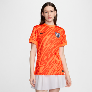 England 2024/25 Stadium Goalkeeper Nike Dri-FIT Replica-fodboldtrøje med korte ærmer til kvinder (kvindehold) - Orange Orange XS (EU 32-34)