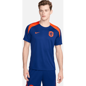 Maskinstrikket Holland Strike Nike Dri-FIT-fodboldtrøje med korte ærmer til mænd - blå blå S