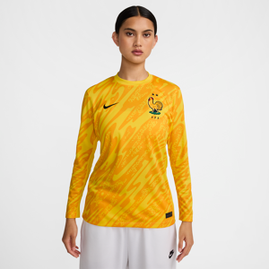 FFF 2024 Stadium Goalkeeper Nike Dri-FIT Replica-fodboldtrøje til kvinder - gul gul L (EU 44-46)