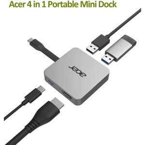 Acer 4-i-1 Type C-dongle   Sølv