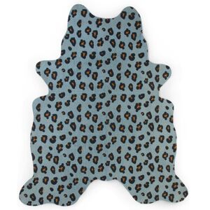CHILDHOME gulvtæppe til børn 145 x 160 cm leopardtryk blå