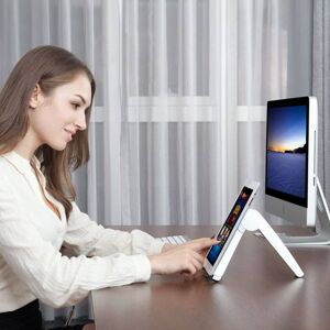 ErgoLine tablet/laptopstativ Cricket 20x5x2,4 cm hvid og sølvfarvet