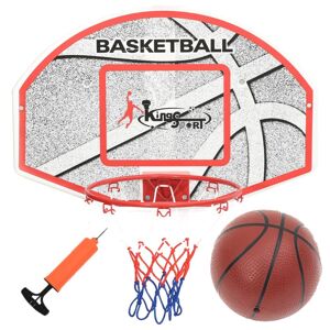 vidaXL vægmonteret basketballkurv med plade 5 dele 66x44,5 cm