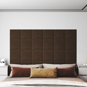 vidaXL vægpaneler 12 stk. 30x30 cm 1,08 m² stof brun