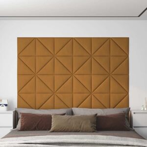 vidaXL vægpaneler 12 stk. 30x30 cm 0,54 m² fløjl brun