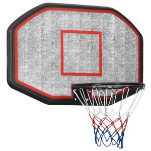 vidaXL basketballkurv med plade 109x71x3 cm polyethylen sort