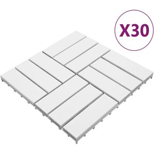 vidaXL terrassefliser 30 stk. 30x30 cm massivt akacietræ hvid