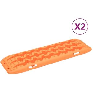 vidaXL frikørselsplader 2 stk. 106x30,5x7 cm nylon orange