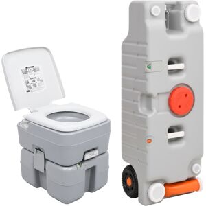 vidaXL transportabelt campingtoilet og vandbeholder