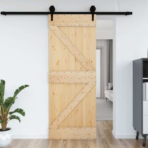 vidaXL dør 70x210 cm massivt fyrretræ