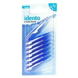 Idento Pocket Brush 8 x 0,8mm (Blå)