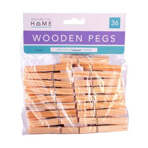 Wooden Clothes Pegs 36 Pack   36 stk.