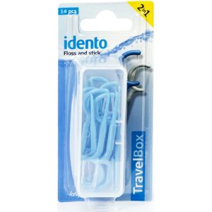 Idento Floss and Stick, TravelBox (blå) (U)   14 stk.