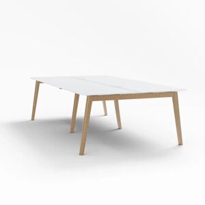 Narbutas Projektbord Nova Wood - HPL, Design Ash stained light grey/ White HPL, Bredde 320 cm