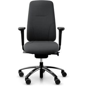 RH Logic 220 Ergonomisk kontorstol, Stof Charcoal (Select SC60051), Nakkestøtte Nej, Armlæn Ja, Valg af hjul Hjul til bløde gulve