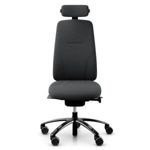 RH Logic 220 Ergonomisk kontorstol, Stof Charcoal (Select SC60051), Nakkestøtte Ja, Armlæn Nej, Valg af hjul Hjul til bløde gulve