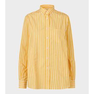 Saks Potts William Shirt Yellow Melon Stripe L