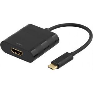 Deltaco Usb-C - Hdmi-Adapter, Sort