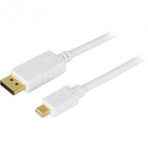 Deltaco Displayport - Mini Displayport Monitor-Kabel, 2.0 Meter, Hvid