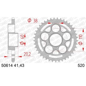 AFAM Standard baghjul i stål 50614 - 520