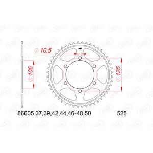AFAM Standard baghjul i stål 86605 - 525
