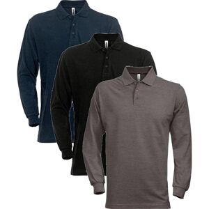 Fristads 100220 Acode Poloshirt Med Lange Ærmer, Herre Sort S