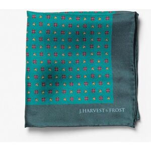 J. Harvest & Frost 2920400 Lommetørklæde Silke Blomstret Sky Blue One Size