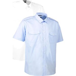 Id 0231 Uniformskjorte   Kortærmet-Lys Blå-39/40