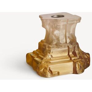 Kosta Boda Rocky Baroque Candlestick Amber Haze 95mm One Size