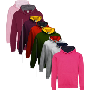 Just Hoods Jh003k 5/6 (S) Hot Pink / Fransk Navy Farve