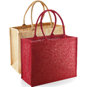 Westford Mill Wm437 Shimmer Jute Shopper Natural Gold 42 X 33 X 19 Cm