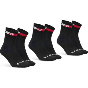 Gripgrab Classic Regular Cut Sock 3PACK Black L, Sort