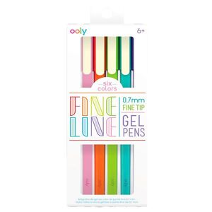 Ooly Kuglepen - 6 Stk - Fine Line Colored Gel Pens - Ooly - Onesize - Tusch