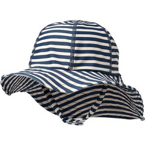 Wheat Badehat - Uv40+ - Indigo Stripe M. Velcro - Wheat - 48-51 Cm - Badehat