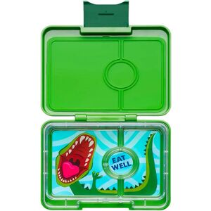 Yumbox Madkasse M. 3 Rum - Bento Snack - Jurassic Green/dinosaur - Yumbox - Onesize - Madkasse