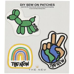 The New Lapper - Tndiy Sew On Patshes - 3- Stk - Bright Green - The New - Onesize - Tilbehør