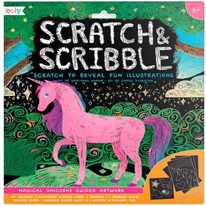 Ooly Scratch And Scribble Sæt - Magical Unicorns - Ooly - Onesize - Bog